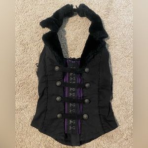 Vintage TRIPP NYC halter corset zip back top